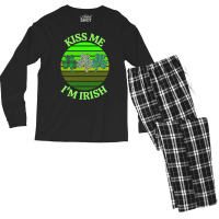 Kiss Me Im Irish T  Shirtkiss Me I’m Irish T  Shirt (8) Men's Long Sleeve Pajama Set | Artistshot