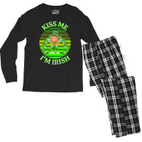 Kiss Me Im Irish T  Shirtkiss Me I’m Irish T  Shirt (9) Men's Long Sleeve Pajama Set | Artistshot