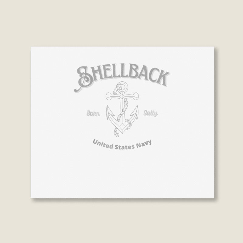 Vintage Navy Shellback Proud Sailor Born Salty T Shirt Landscape Canvas Print | Artistshot