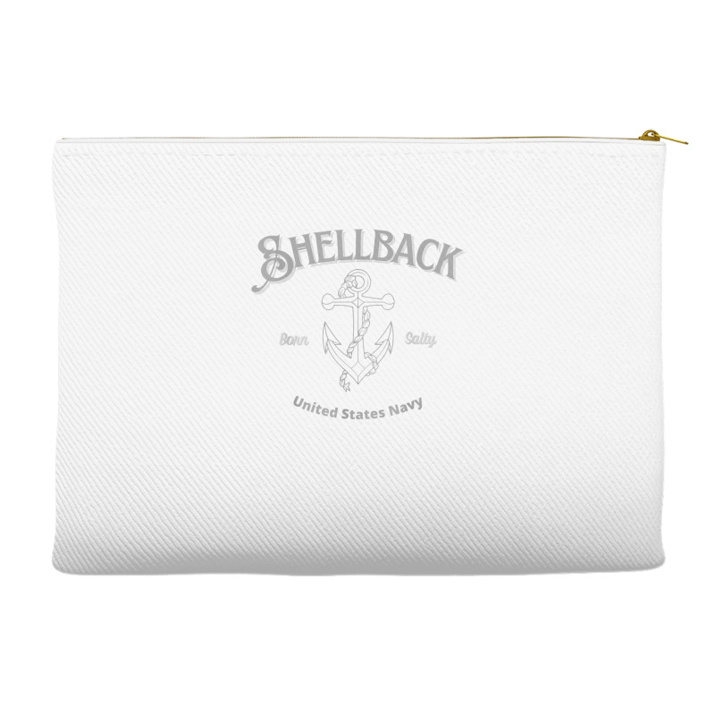 Vintage Navy Shellback Proud Sailor Born Salty T Shirt Accessory Pouches | Artistshot