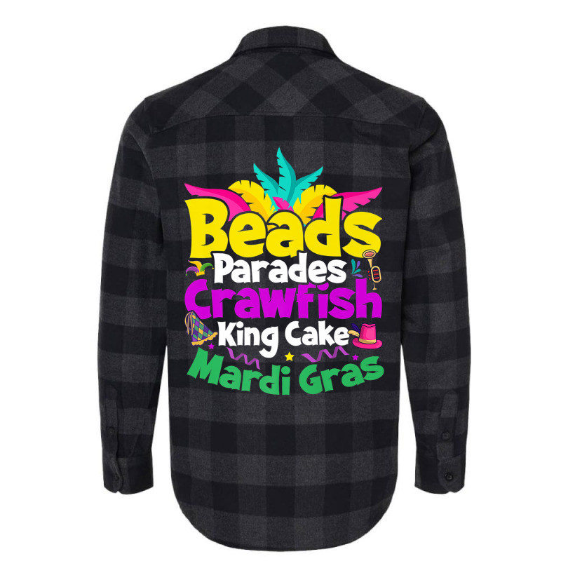 Beads Parades Crawfish King Cake Mardi Gras Premium T Shirt Flannel Shirt | Artistshot