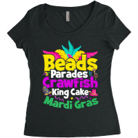 Beads Parades Crawfish King Cake Mardi Gras Premium T Shirt Women's Triblend Scoop T-shirt | Artistshot