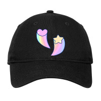 Rainbow Shooting Heart And Star Adjustable Cap | Artistshot