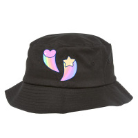 Rainbow Shooting Heart And Star Bucket Hat | Artistshot