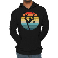 Majorette T  Shirt Baton Twirling Silhouette On A Distressed Retro Sun Lightweight Hoodie | Artistshot