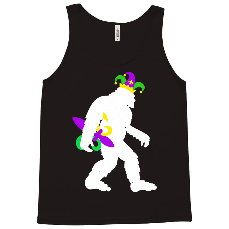 Mardi Gras Bigfoot T  Shirt Mardi Gras Carnival Bigfoot New Orleans Ca Tank Top | Artistshot