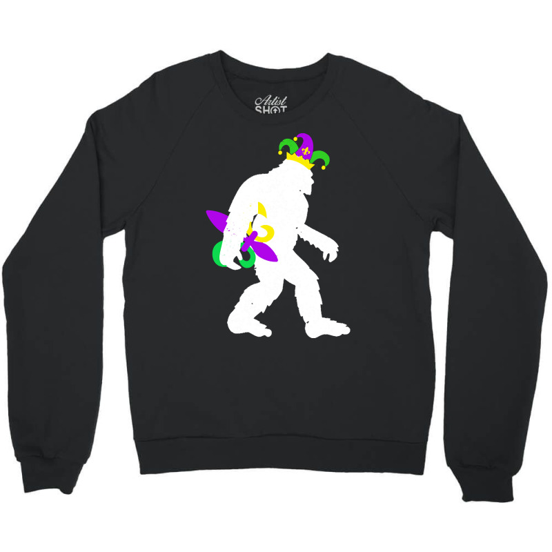 Mardi Gras Bigfoot T  Shirt Mardi Gras Carnival Bigfoot New Orleans Ca Crewneck Sweatshirt | Artistshot