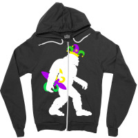 Mardi Gras Bigfoot T  Shirt Mardi Gras Carnival Bigfoot New Orleans Ca Zipper Hoodie | Artistshot