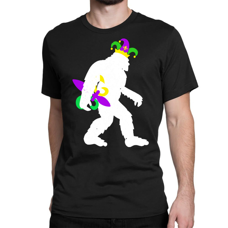 Mardi Gras Bigfoot T  Shirt Mardi Gras Carnival Bigfoot New Orleans Ca Classic T-shirt | Artistshot