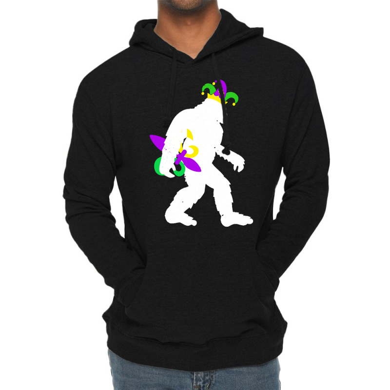 Mardi Gras Bigfoot T  Shirt Mardi Gras Carnival Bigfoot New Orleans Ca Lightweight Hoodie | Artistshot