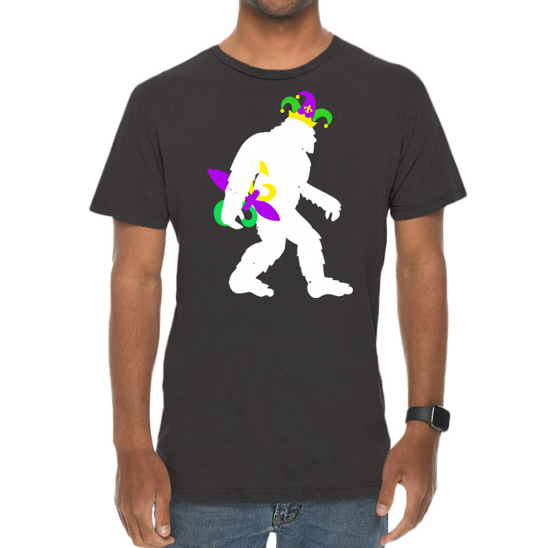 Mardi Gras Bigfoot T  Shirt Mardi Gras Carnival Bigfoot New Orleans Ca Vintage T-shirt | Artistshot