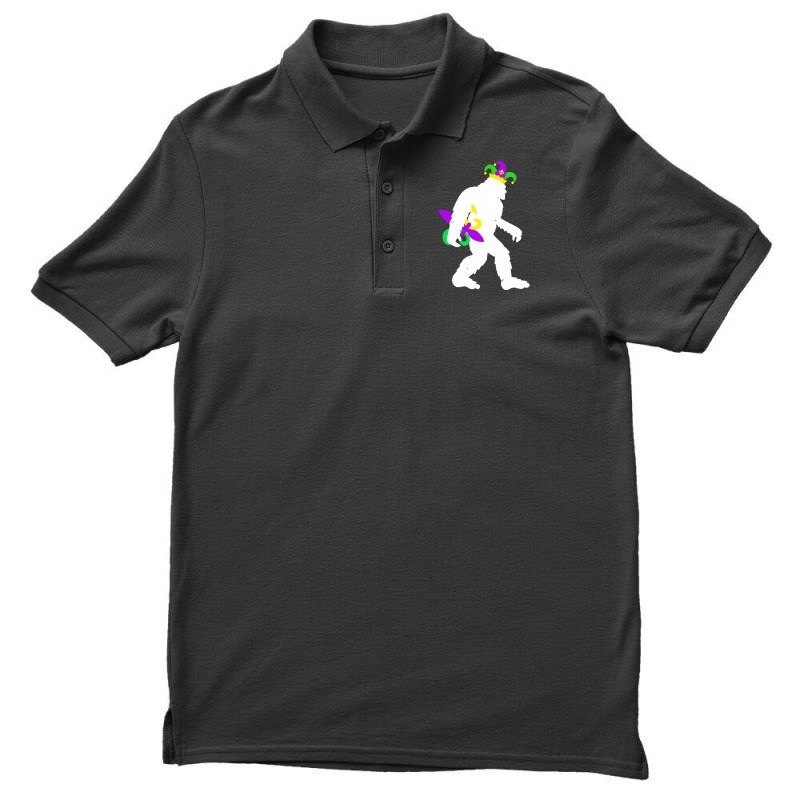 Mardi Gras Bigfoot T  Shirt Mardi Gras Carnival Bigfoot New Orleans Ca Men's Polo Shirt | Artistshot