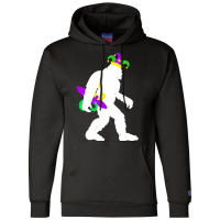 Mardi Gras Bigfoot T  Shirt Mardi Gras Carnival Bigfoot New Orleans Ca Champion Hoodie | Artistshot