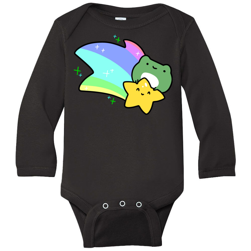 Rainbow Shooting Star Frog Long Sleeve Baby Bodysuit | Artistshot