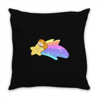 Rainbow Shooting Star Guineapig Throw Pillow | Artistshot