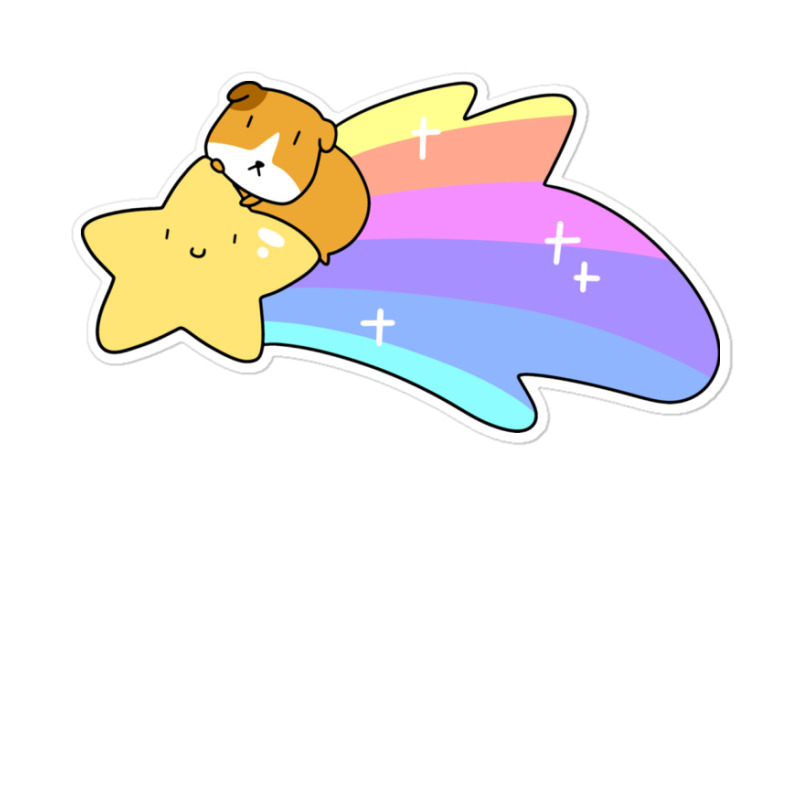 Rainbow Shooting Star Guineapig Sticker | Artistshot