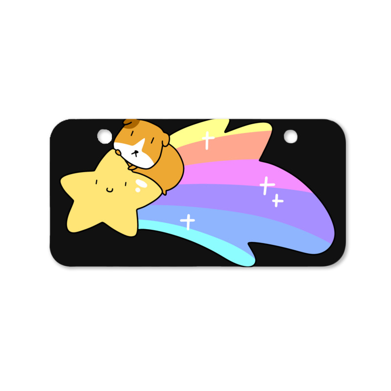 Rainbow Shooting Star Guineapig Bicycle License Plate | Artistshot