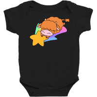 Rainbow Shooting Star Highland Cow Baby Bodysuit | Artistshot