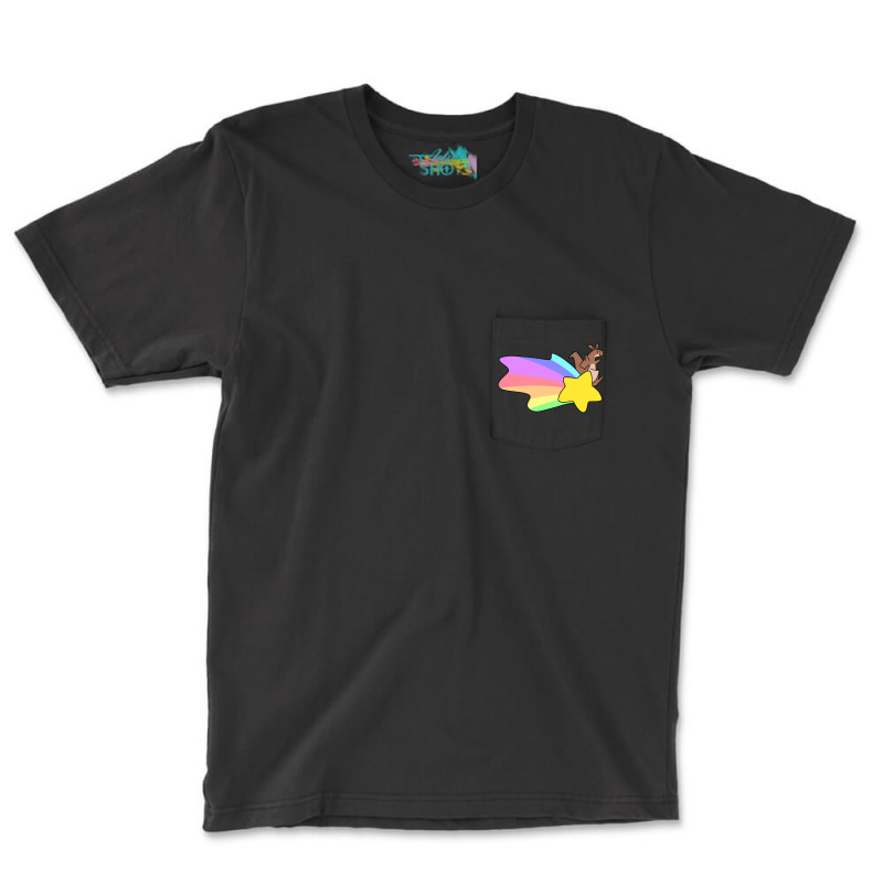 Rainbow Shooting Star Kangaroo Pocket T-shirt | Artistshot