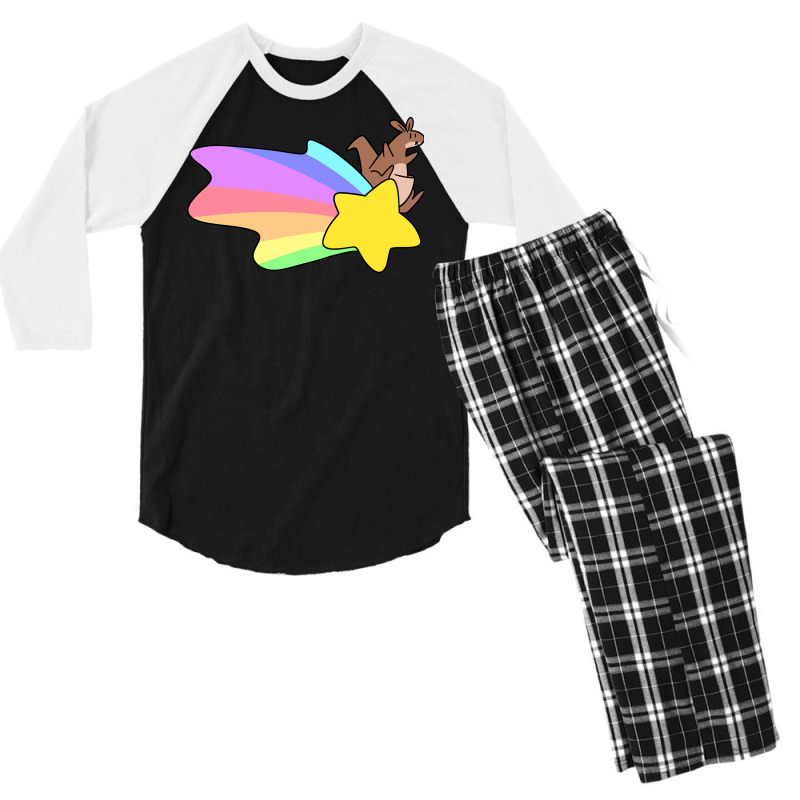 Rainbow Shooting Star Kangaroo Men's 3/4 Sleeve Pajama Set | Artistshot