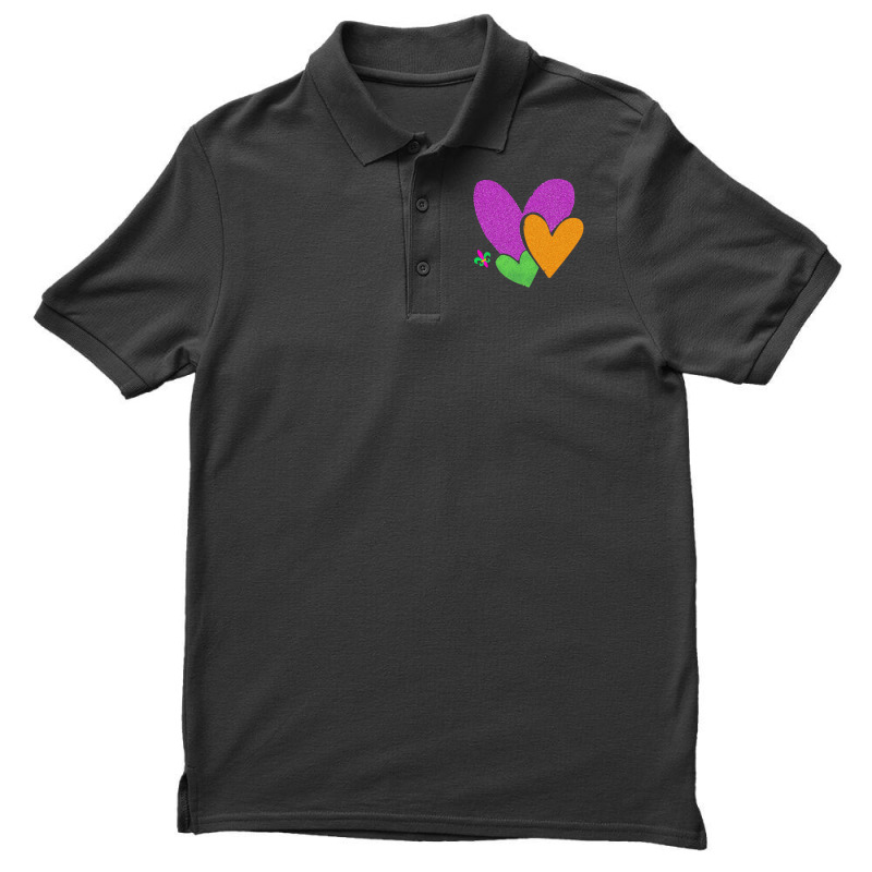 Mardi Gras Heart T  Shirt Mardi Gras Heart Leopard Print Fleur De Lis Men's Polo Shirt | Artistshot