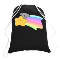 Rainbow Shooting Star Koala Drawstring Bags | Artistshot