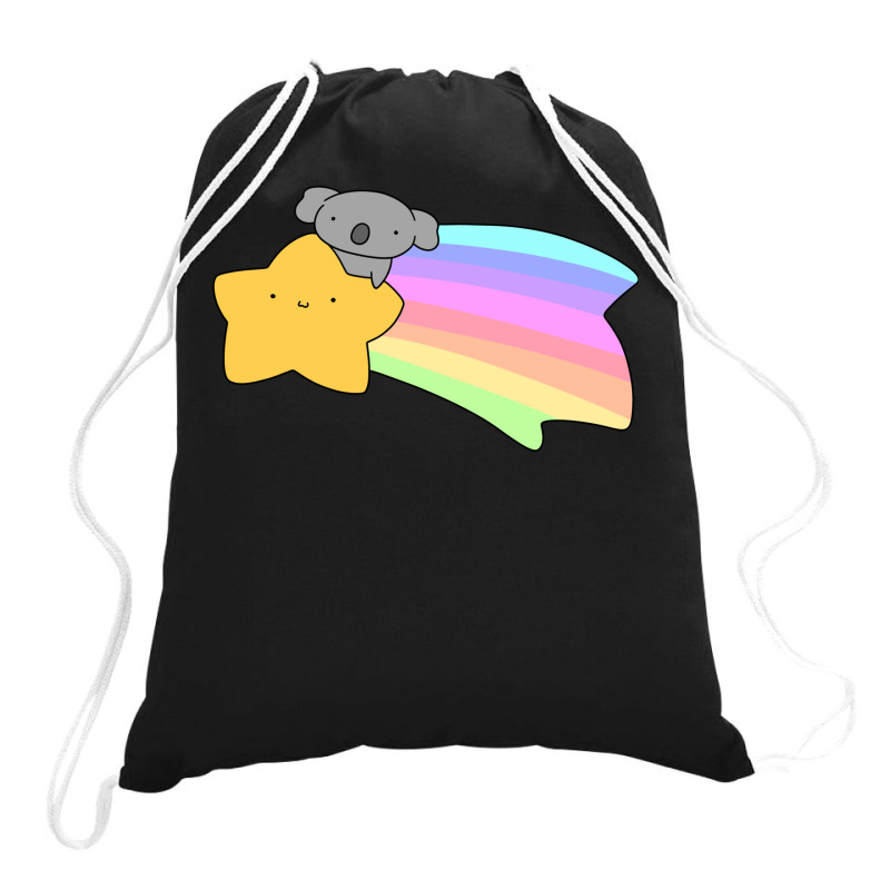 Rainbow Shooting Star Koala Drawstring Bags | Artistshot