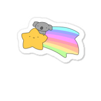 Rainbow Shooting Star Koala Sticker | Artistshot