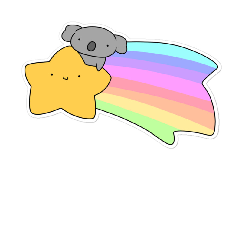 Rainbow Shooting Star Koala Sticker | Artistshot