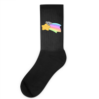 Rainbow Shooting Star Koala Socks | Artistshot