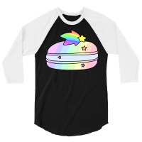 Rainbow Shooting Star Macaroon 3/4 Sleeve Shirt | Artistshot