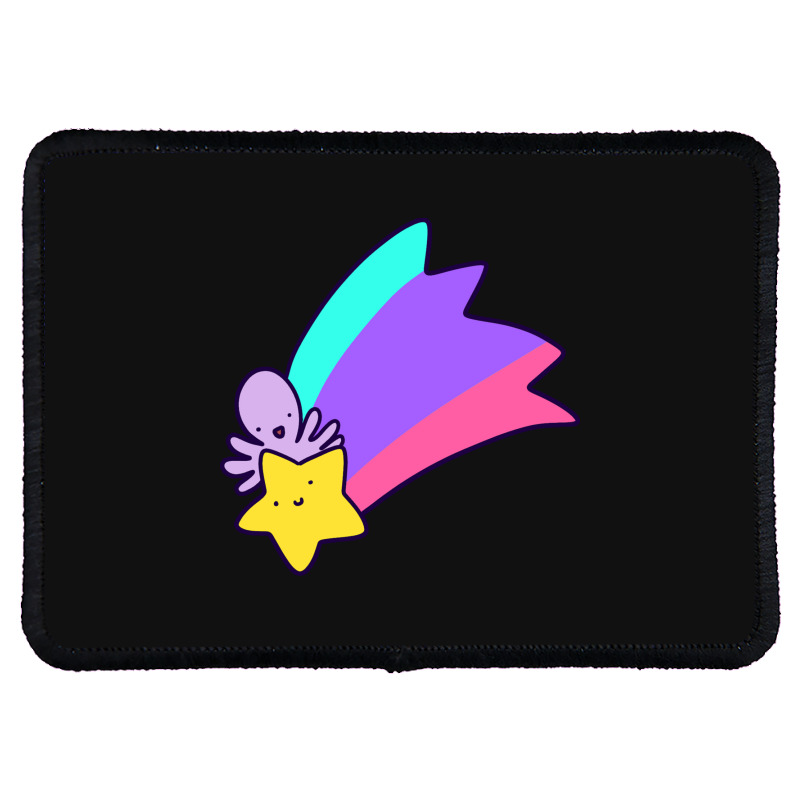 Rainbow Shooting Star Octopus Rectangle Patch | Artistshot