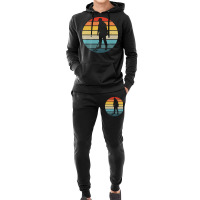 Metal T  Shirt Metal Detector Silhouette On A Distressed Retro Sunset Hoodie & Jogger Set | Artistshot