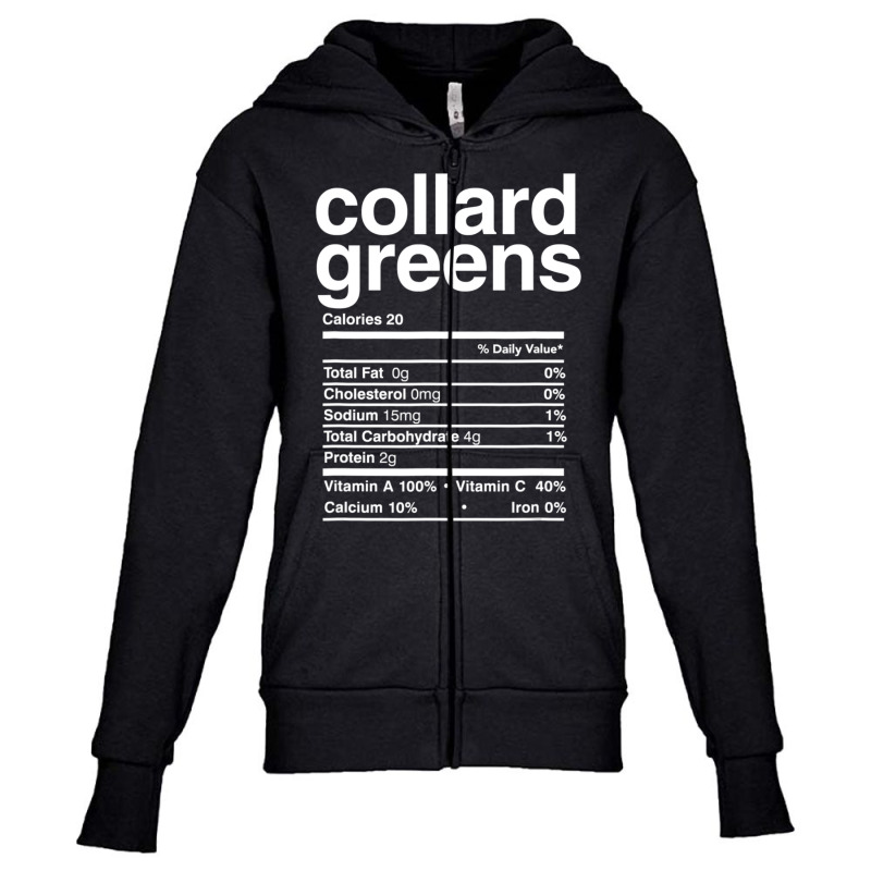 Collard Greens Nutrition Matching Thanksgiving Food Youth Zipper Hoodie | Artistshot