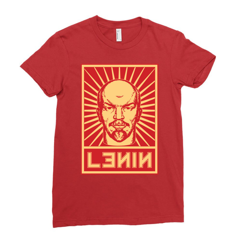 Vintage Lenin Soviet  Propaganda Ladies Fitted T-Shirt by ogboyecobiee | Artistshot