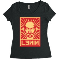 Vintage Lenin Soviet  Propaganda Women's Triblend Scoop T-shirt | Artistshot