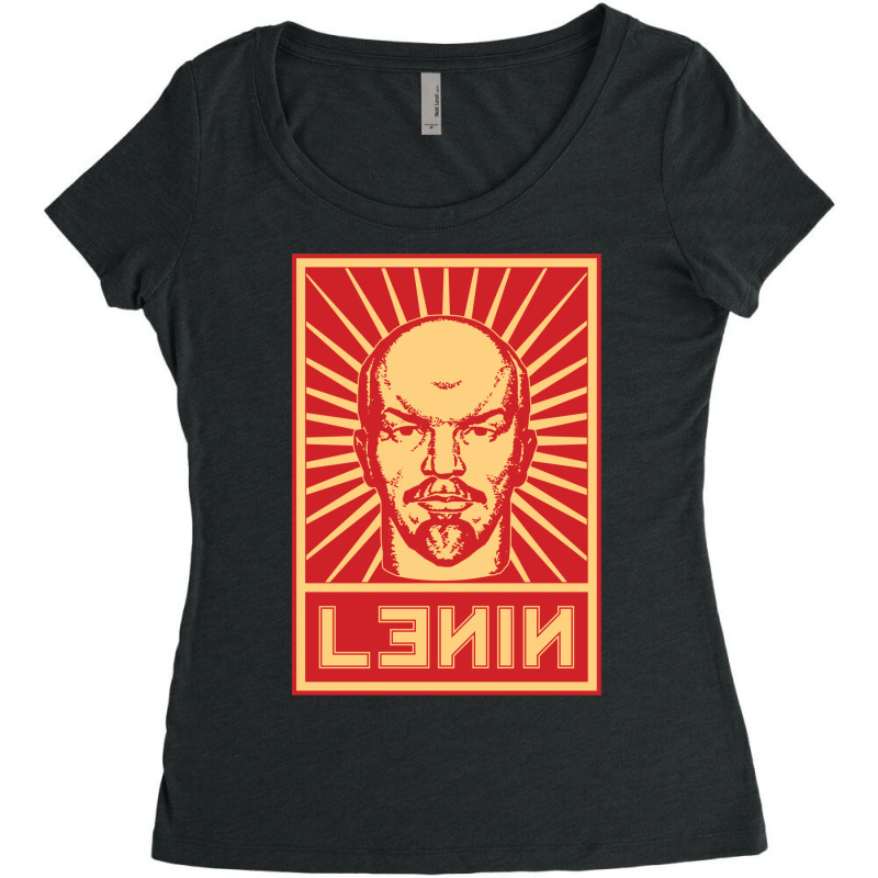 Vintage Lenin Soviet  Propaganda Women's Triblend Scoop T-shirt by ogboyecobiee | Artistshot