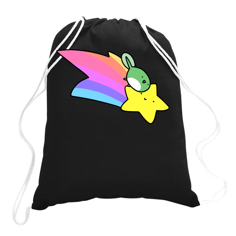 Rainbow Shooting Star Tadpole Drawstring Bags | Artistshot