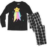 Rainbow Shooting Star Men's Long Sleeve Pajama Set | Artistshot