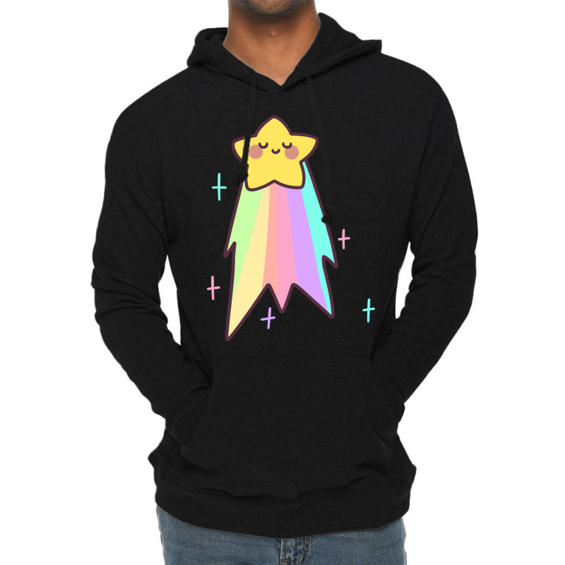 Rainbow Shooting Star Lightweight Hoodie | Artistshot