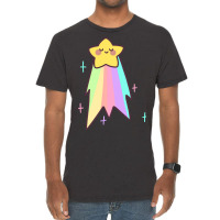 Rainbow Shooting Star Vintage T-shirt | Artistshot