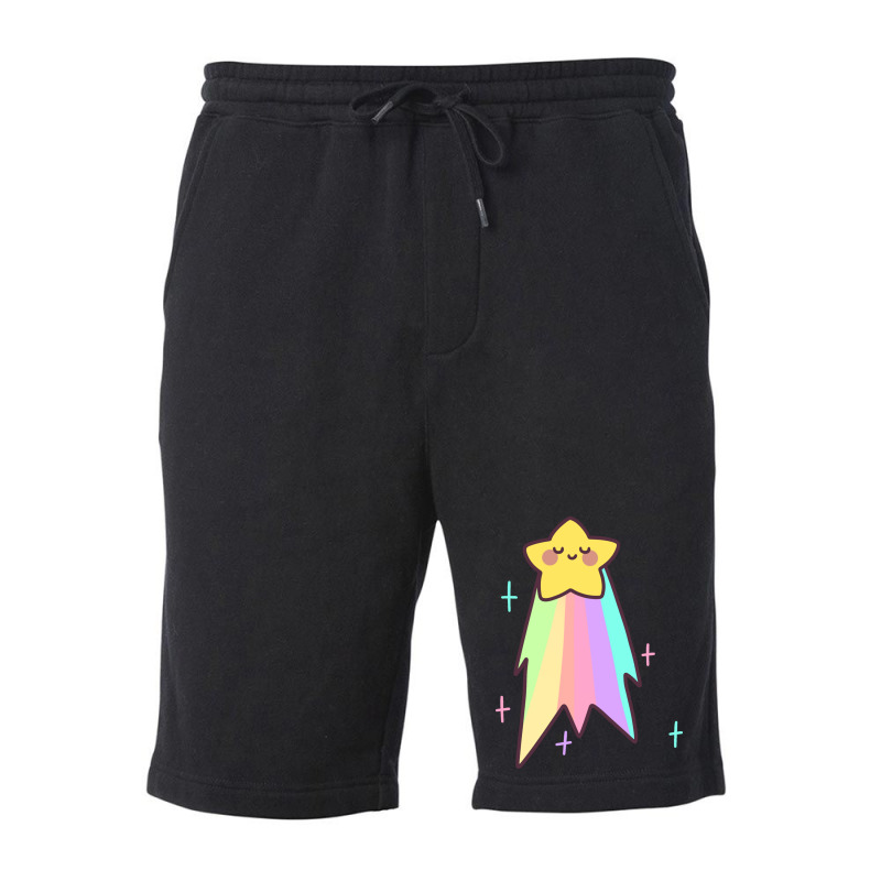 Rainbow Shooting Star Fleece Short | Artistshot