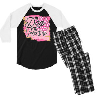 My Dog Is My Valentine T  Shirtmy Dog Is My Valentine T  Shirt Men's 3/4 Sleeve Pajama Set | Artistshot