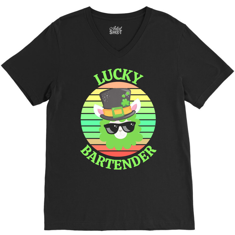 One Lucky Bartender T  Shirtone Lucky Bartender T  Shirt (1) V-neck Tee | Artistshot