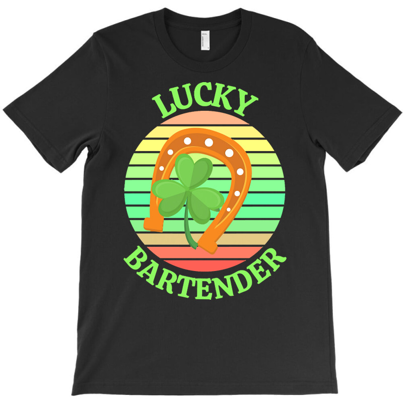 One Lucky Bartender T  Shirtone Lucky Bartender T  Shirt (2) T-shirt | Artistshot