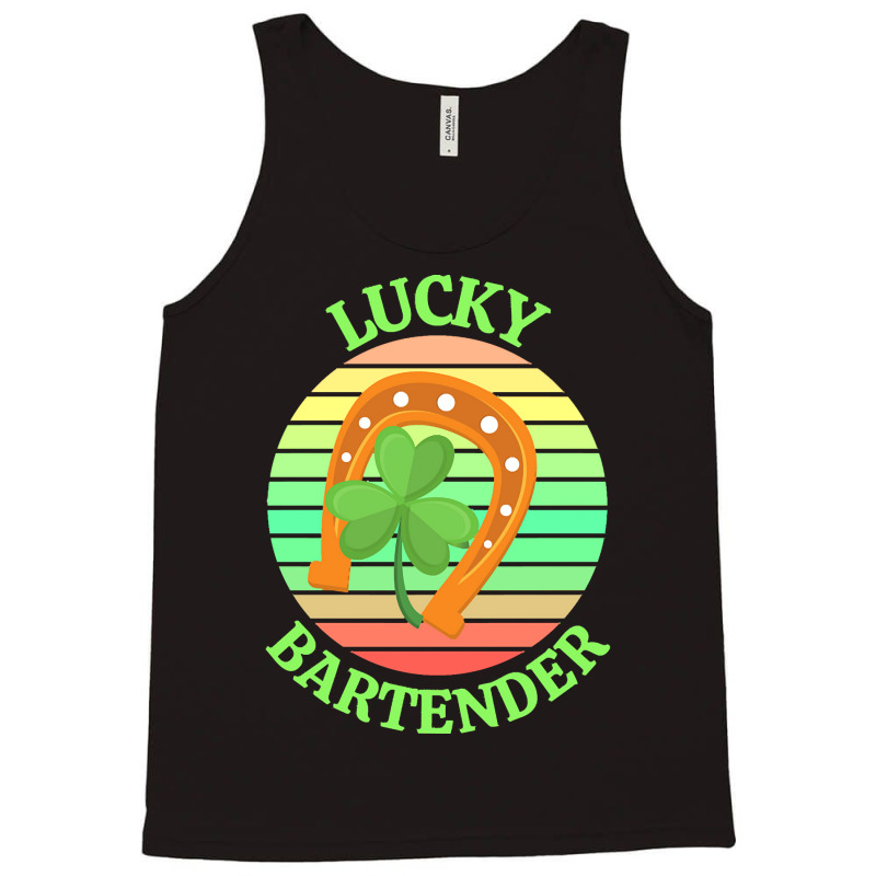 One Lucky Bartender T  Shirtone Lucky Bartender T  Shirt (2) Tank Top | Artistshot