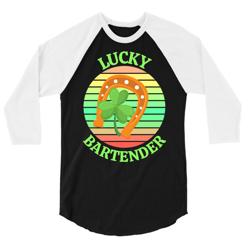 One Lucky Bartender T  Shirtone Lucky Bartender T  Shirt (2) 3/4 Sleeve Shirt | Artistshot