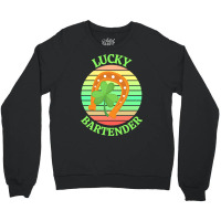 One Lucky Bartender T  Shirtone Lucky Bartender T  Shirt (2) Crewneck Sweatshirt | Artistshot