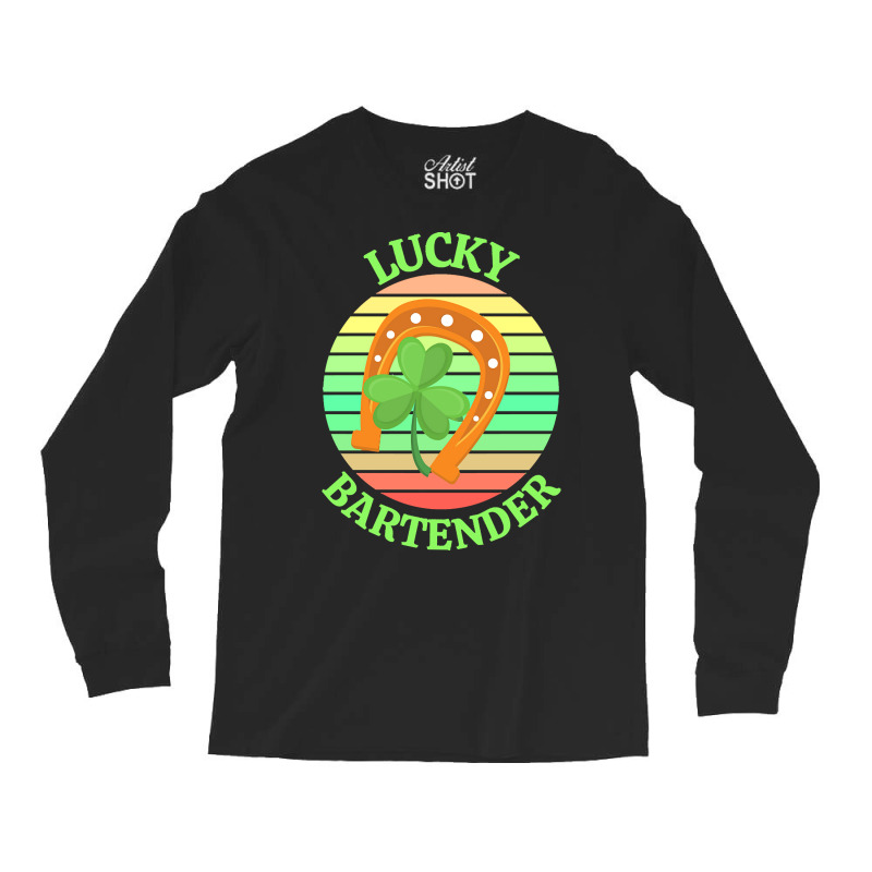 One Lucky Bartender T  Shirtone Lucky Bartender T  Shirt (2) Long Sleeve Shirts | Artistshot