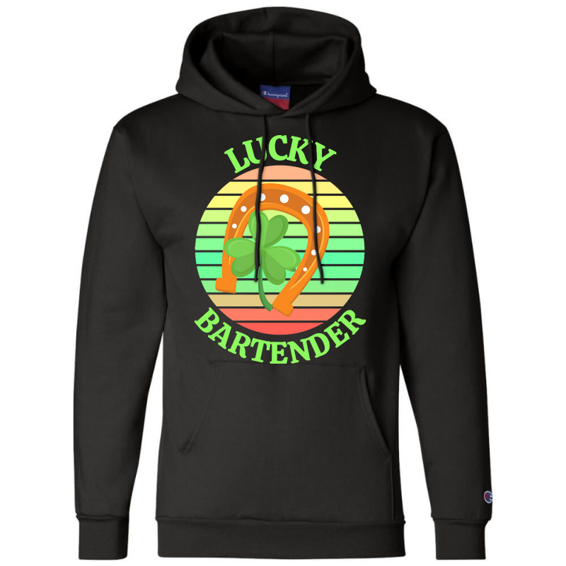 One Lucky Bartender T  Shirtone Lucky Bartender T  Shirt (2) Champion Hoodie | Artistshot